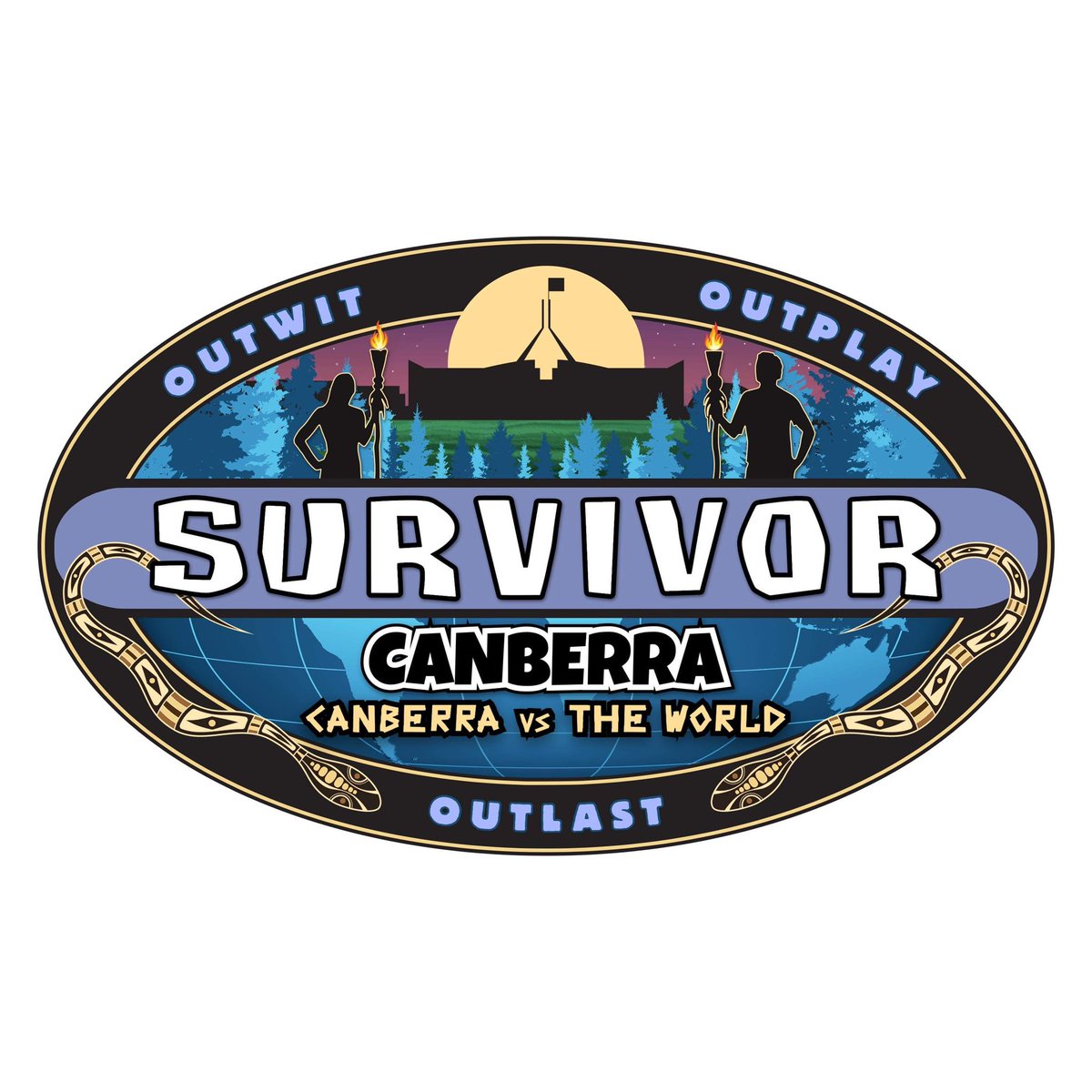 Introducing our Season 3 logo and theme! Survivor Canberra vs. The World.

It’s going to be… out of this world 👀

Apply now to be a contestant and become the Sole Survivor: forms.gle/X7EmzDJCGttuUR…

#survivor #survivorau #liverealitygames #canberra #australiansurvivor