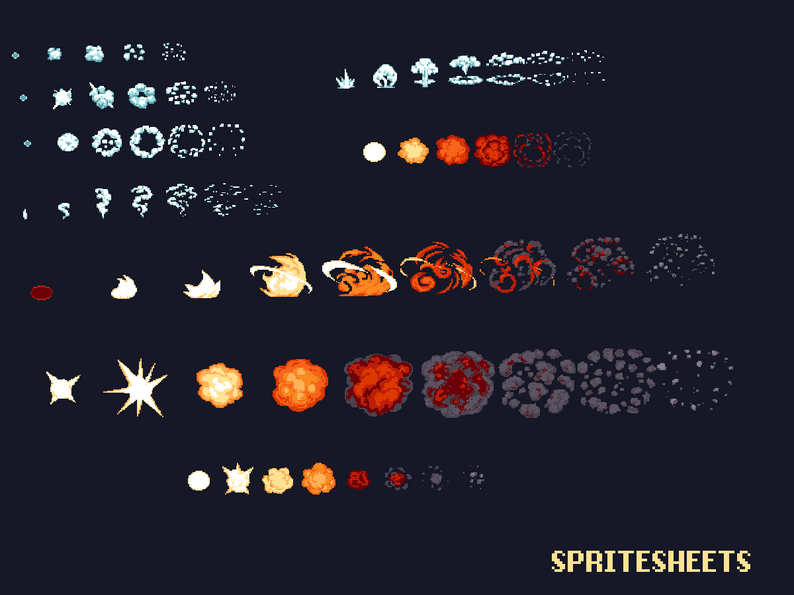 ansimuz's tweet image. Released Another explosion pack #pixelart for #gamedev  ansimuz.itch.io/warped-explosi…