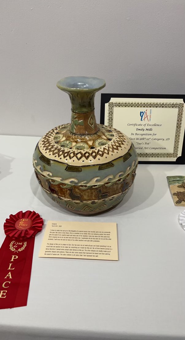 WDvisualarts's tweet photo. Congrats Emily on receiving 2nd and 3rd place out of all Delaware County High Schools at the Young Artist Competition tonight! So proud of all you have done this year! https://t.co/sUPkHjdt3B