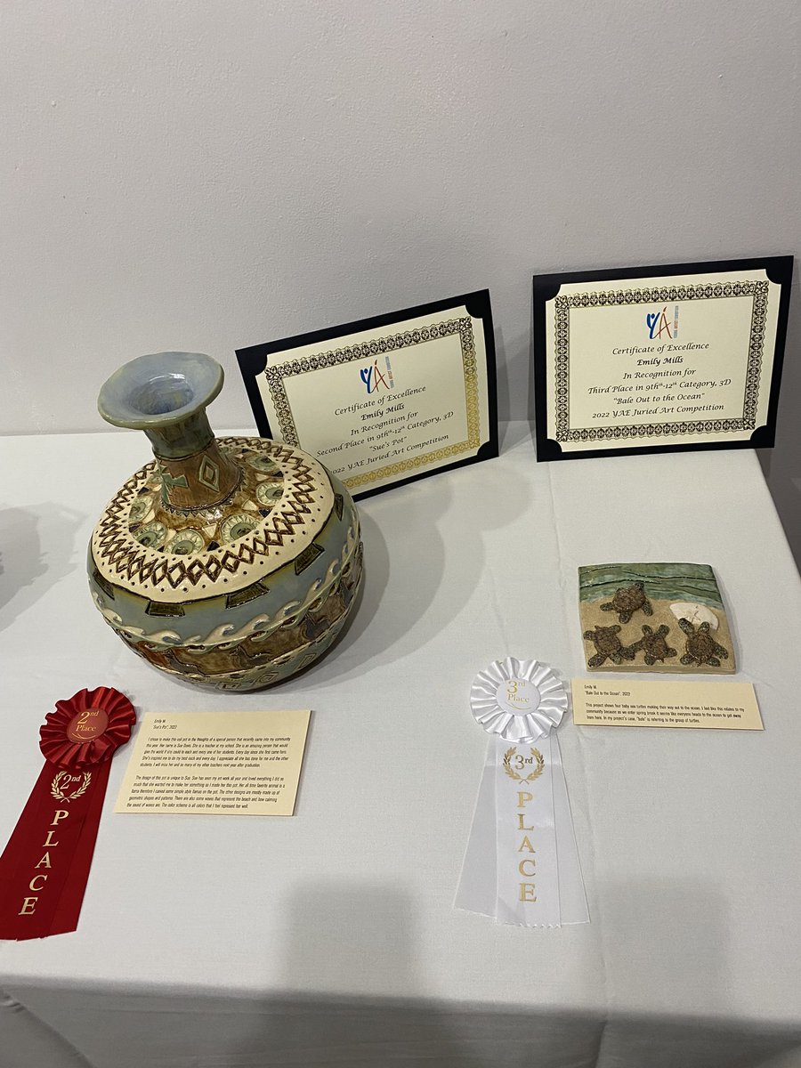 WDvisualarts's tweet photo. Congrats Emily on receiving 2nd and 3rd place out of all Delaware County High Schools at the Young Artist Competition tonight! So proud of all you have done this year! https://t.co/sUPkHjdt3B