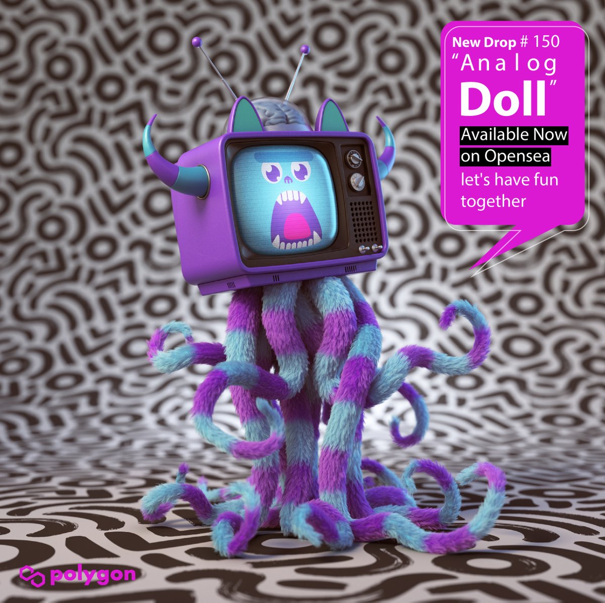 New Drop!! "Analog Doll" #150
on <a href="/0xPolygon/">Polygon | POL</a> <a href="/opensea/">OpenSea</a>📺👾👾👾
Let's have fun together.

opensea.io/collection/ana…

#NFT #NFTS #NFTCommunity #NFTdrop #nftart #OpenSeaNTF #NFTartists #Polygon #NFTcollection  #NFTJPN