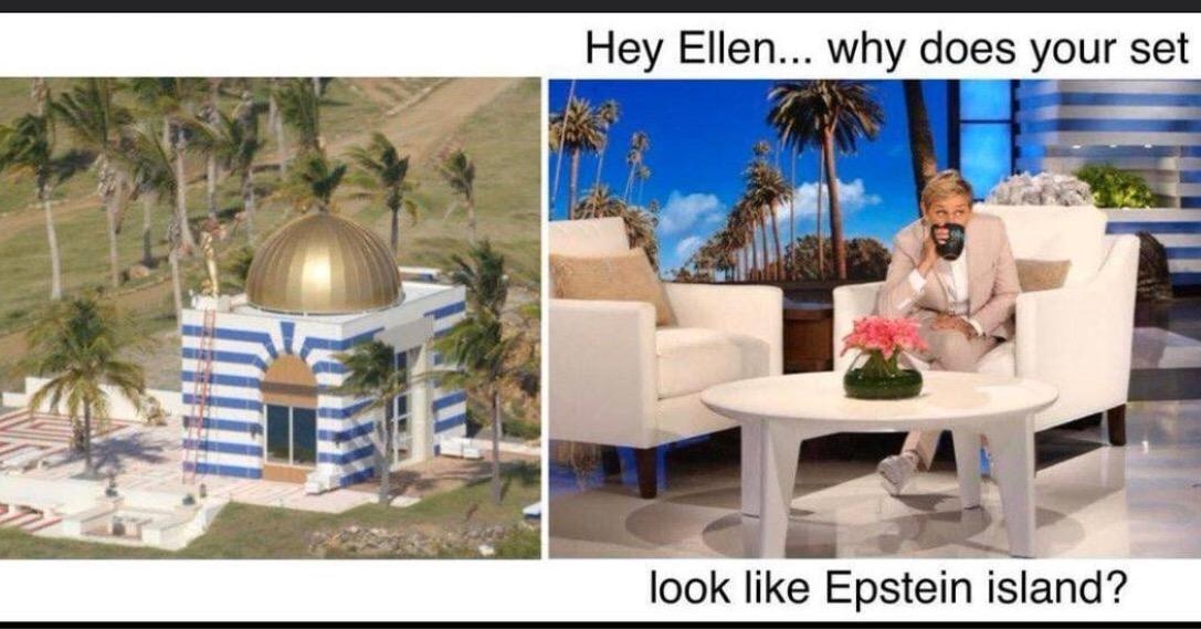 TruthRedacted's tweet image. Such an interesting question for the 💩 head that is @TheEllenShow ☑️