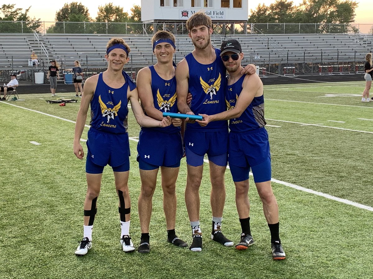 Congrats 4x4 Regional qualifiers. 3:35.7. Kohen Cox, Kaleb Denman, Jackson Robinson, Daegan Hatfield.