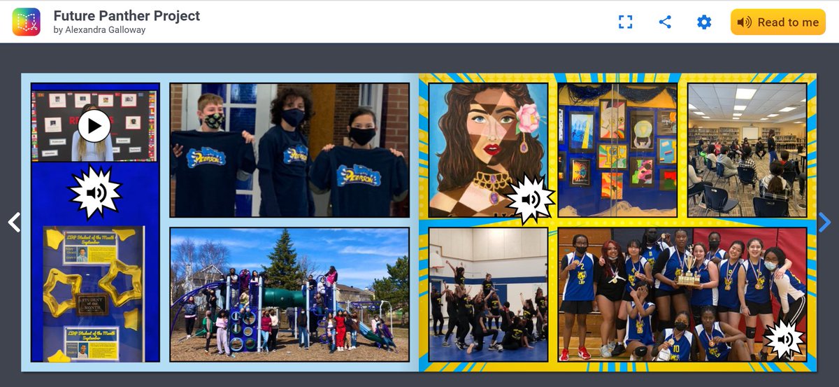 MissAGalloway's tweet photo. Sneak peak of incredible work from our 7/8 Student Council on our grade 6-7 transition @BookCreatorApp. Centred around community, equity, identity &amp; excellence w student voice &amp; accessibility at the forefront. Enjoy, future Panthers! @MrsTBaine @LBPearsonOCSB #ocsbEquity https://t.co/3HMZfU5kCk