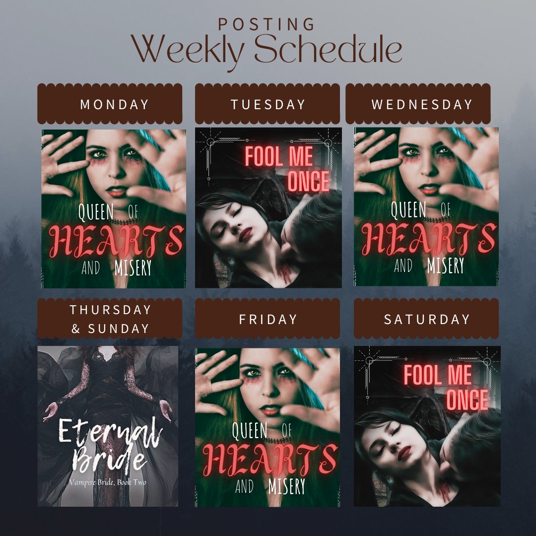 KL_Novitzke's tweet photo. Want a glimpse at some the content I post to my Patreon? Here's a glimpse at my weekly posting schedule!

Head over and become a patron and start reading! https://t.co/cTZXmpIrt4

#patreoncreator #authorlife #amwriting https://t.co/MrWQNLRYxn