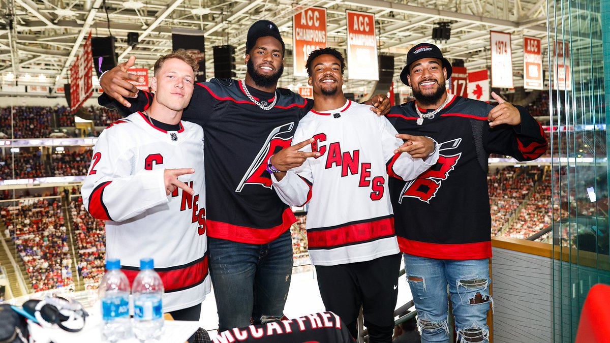 Canes's tweet photo. The @Panthers are bringing the energy 💪 https://t.co/sB1SJui31t