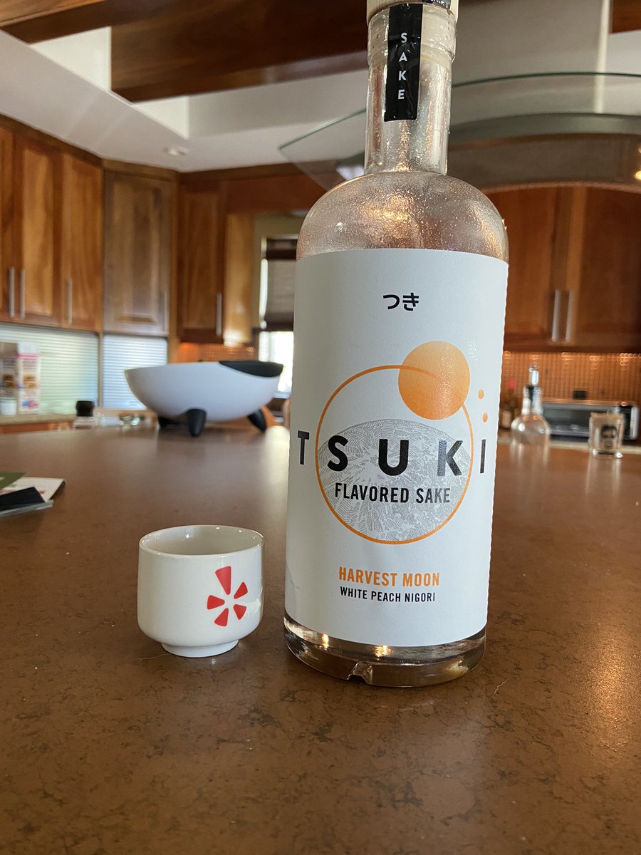 jim_tworontoe's tweet photo. Got water shutoff. Convinced sprinkler person to show up tomorrow to resolve. Time to celebrate small victories. Peach sake…sooo good!!

PS - if they charge extra for work on Saturday, I’ll ask if I can first deduct my water bill.  #UTdrought https://t.co/mUfJrgk9QH