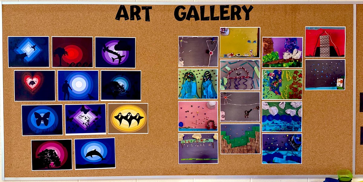 A class full of artists loves to display their work! Here is a peak at our monochromatic digital art and loose parts art creations