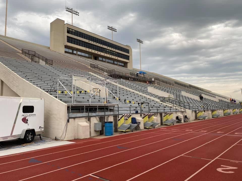 TrackInKansas's tweet photo. Congrats to all of the athletes that qualified for state! 

We are just one week away from the largest high school track and field meet in the country! All six classes, 3,000+ athletes, 20,000+ in attendance! #trackinkansas #sportsinkansas https://t.co/84aAOn91v9