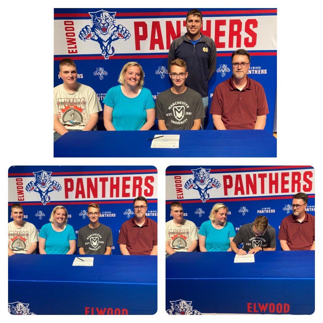 elwoodpanthers1's tweet photo. College signing Day! Next Up: Zachary Hood will be attending Manchester college for Track and Cross Country. He will be studying Pre-Med. His Parents are Jeremy and Cameron Hood. His High School Coach is Derek Johnston. Congratulations, Zachary https://t.co/rT0prpgyRX