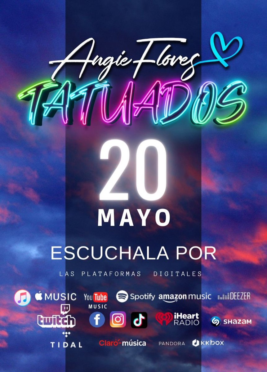 #TATUADOSXANGIE te amamos <a href="/Angiefloreshn/">Angie Flores 💙🎶💜</a> #Tatuados ya disponible en plataformas digitales corran a escuchar esta hermosa canción de la reina de Honduras 💙💜💙💜✨👏🏻🍷🌹😘🤗😍🥰🇲🇽🇭🇳💿🥳 todo el éxito del mundo.