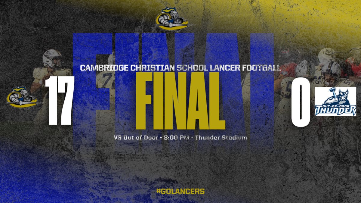 Cambridge Christian (@ccslancers) on Twitter photo That's a win in each half this evening during the spring jamboree at Out of Door. The <a href="/CCSLancers/">Official Account-Cambridge Christian Athletics</a> played very well tonight and are excited about the results. Now on to the summer work! Great job guys. That's a win in each half this evening during the spring jamboree at Out of Door. The <a href="/CCSLancers/">Official Account-Cambridge Christian Athletics</a> played very well tonight and are excited about the results. Now on to the summer work! Great job guys.