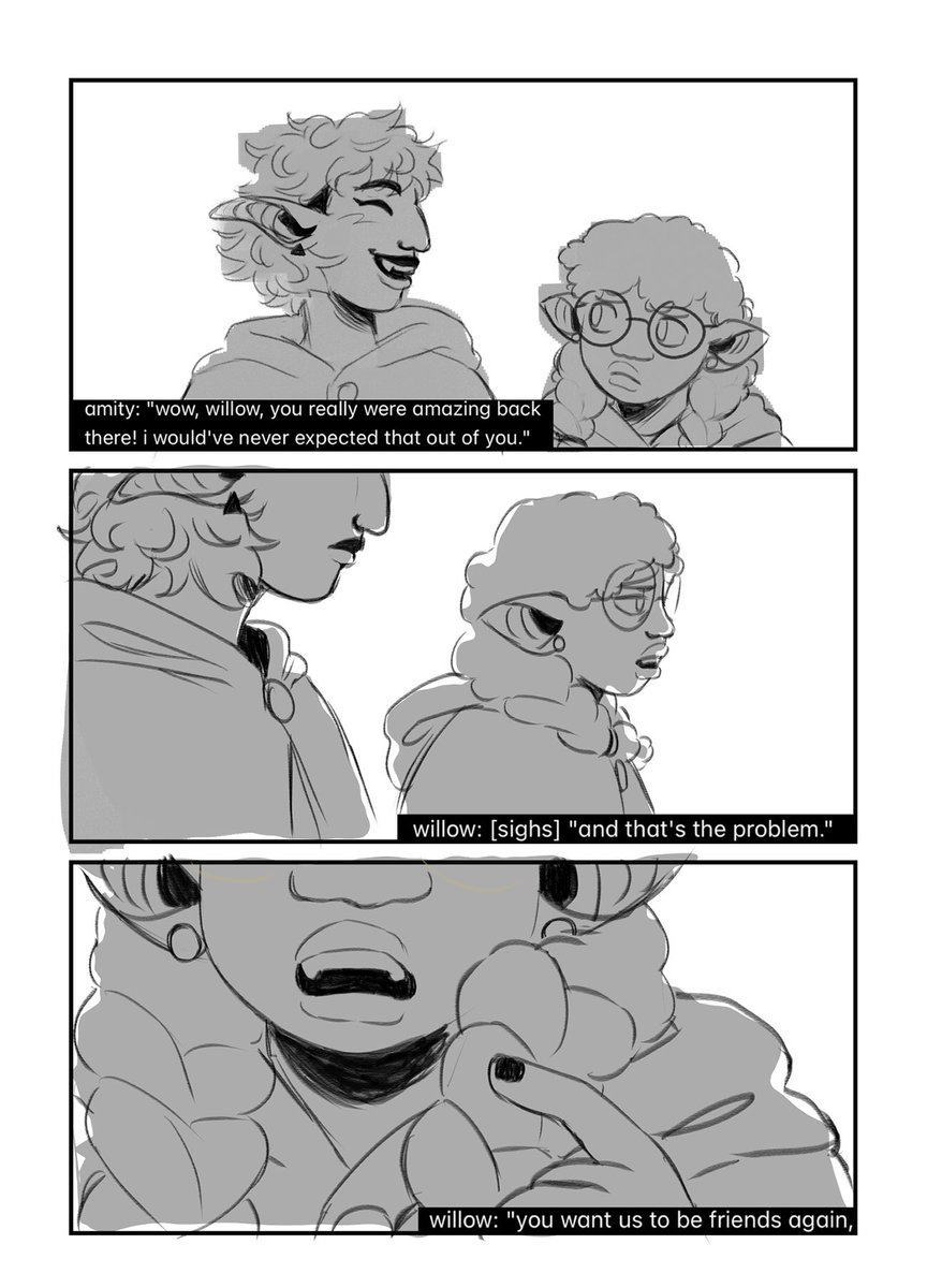 _wavesonmars_'s tweet photo. Hereโs the #amwillow comic with help from @xolarsystems who wrote basically everything ๐ค the context is after labyrinth runners and they head home together https://t.co/XDnURW948Y