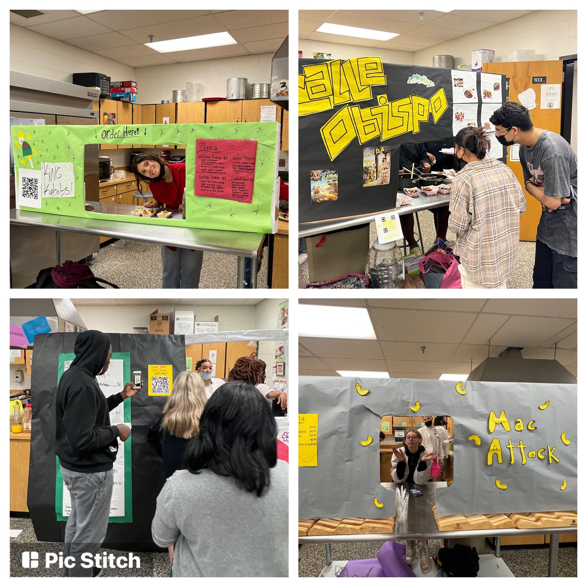 ChefVSunDevil's tweet photo. B Day SunDevil catering class had their dry run today with their food truck project- lots of great feedback from student volunteers! They will rework and tweak a few things and then offer a tasting to the Salem HS staff. @LeeaneTurnbull @JairoLPadilla @shsvbactivities https://t.co/T85v9hKwJF