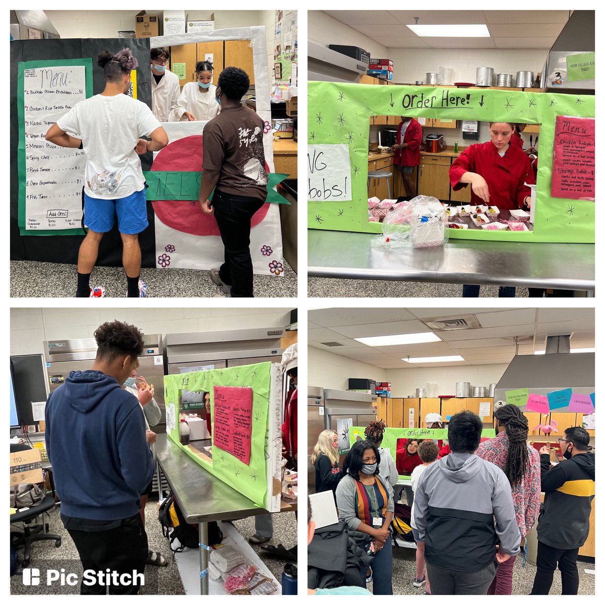 ChefVSunDevil's tweet photo. B Day SunDevil catering class had their dry run today with their food truck project- lots of great feedback from student volunteers! They will rework and tweak a few things and then offer a tasting to the Salem HS staff. @LeeaneTurnbull @JairoLPadilla @shsvbactivities https://t.co/T85v9hKwJF