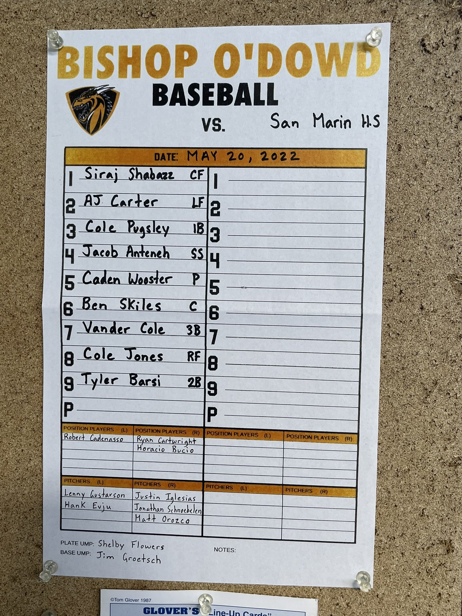 Bishop O Dowd Baseball On Twitter Today s Lineup GoDragons Https bishop-o-dowd-baseball-on-twitter-today-s-lineup-godragons-https