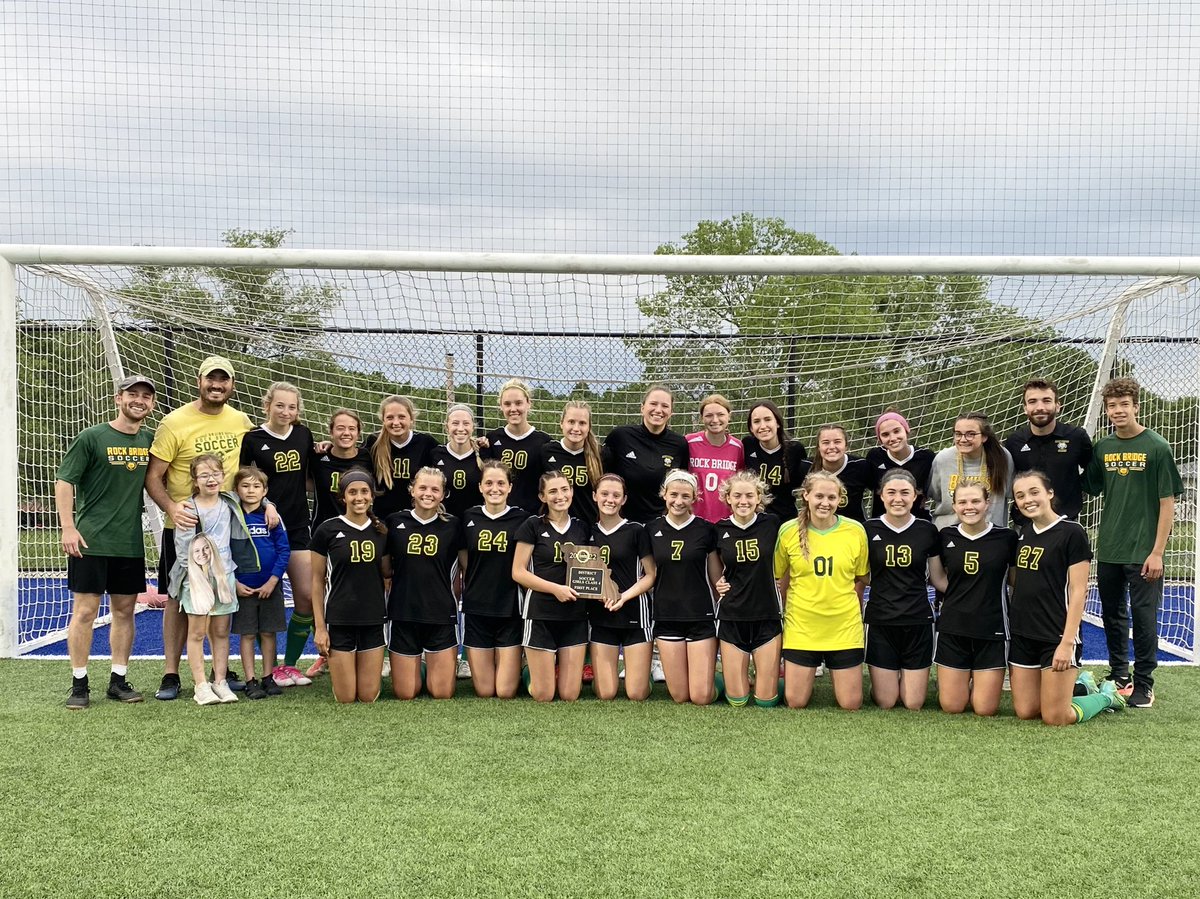 RbhsGirlsoccer's tweet photo. CONGRATULATIONS TO YOUR CLASS 4 DISTRICT 6 CHAMPIONS THE ROCK BRIDGE LADY BRUINS!! 
Quarterfinals @ Rock Bridge on Saturday, May 28th!! 
#BELIEVE
#HEARTANDHUSTLE https://t.co/HWQsRvJ7vX