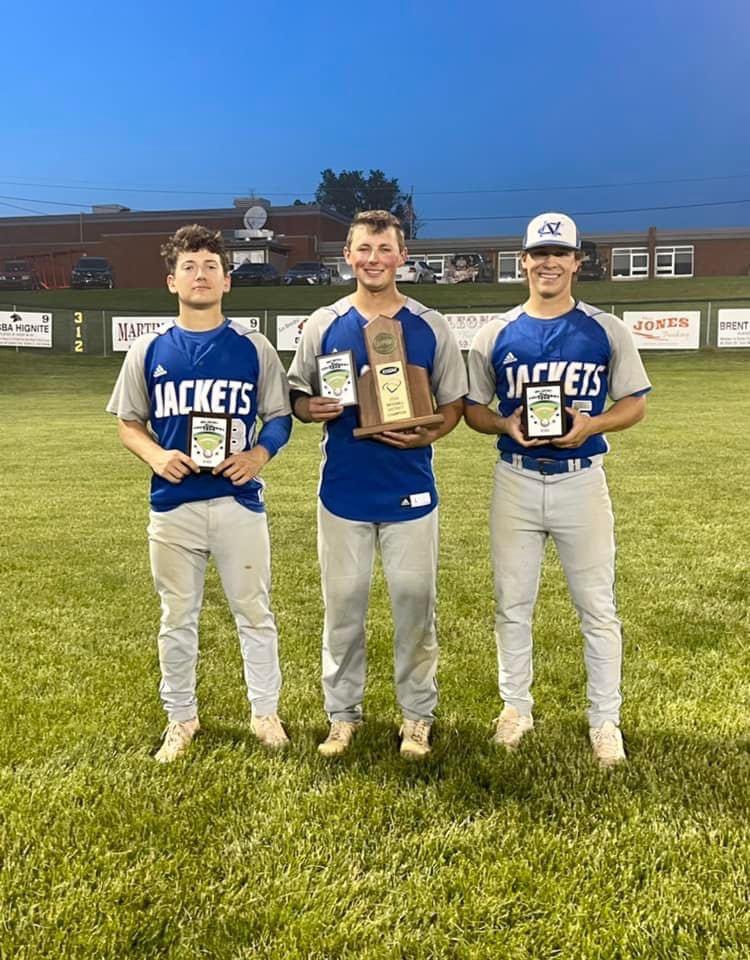 ncmhs_athletics's tweet photo. Congratulations to Dalton Davenport, Tate Letcher and Ryan Johnson for being selected to the 38th District All Tournament team. Congratulations again to the champions!  #JACKETSTRONG https://t.co/YaJlWulBUq
