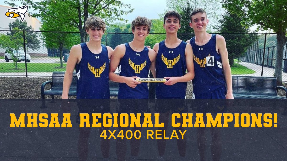 Congratulations to Carson Dykstra, Curtis Ellis, Dylan Terpstra and Jaben Bakker on their regional championship in the 4x400 Relay!