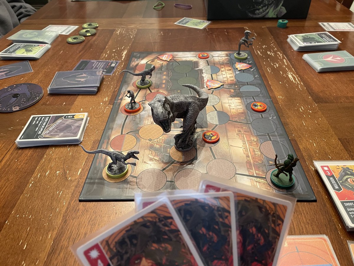 bgshield's tweet photo. This new #trex #UNMATCHED set is a lot of fun
#JurassicPark #boardgames #dinosaurs #tabletopgames #gamenight https://t.co/tLhGisjoTk