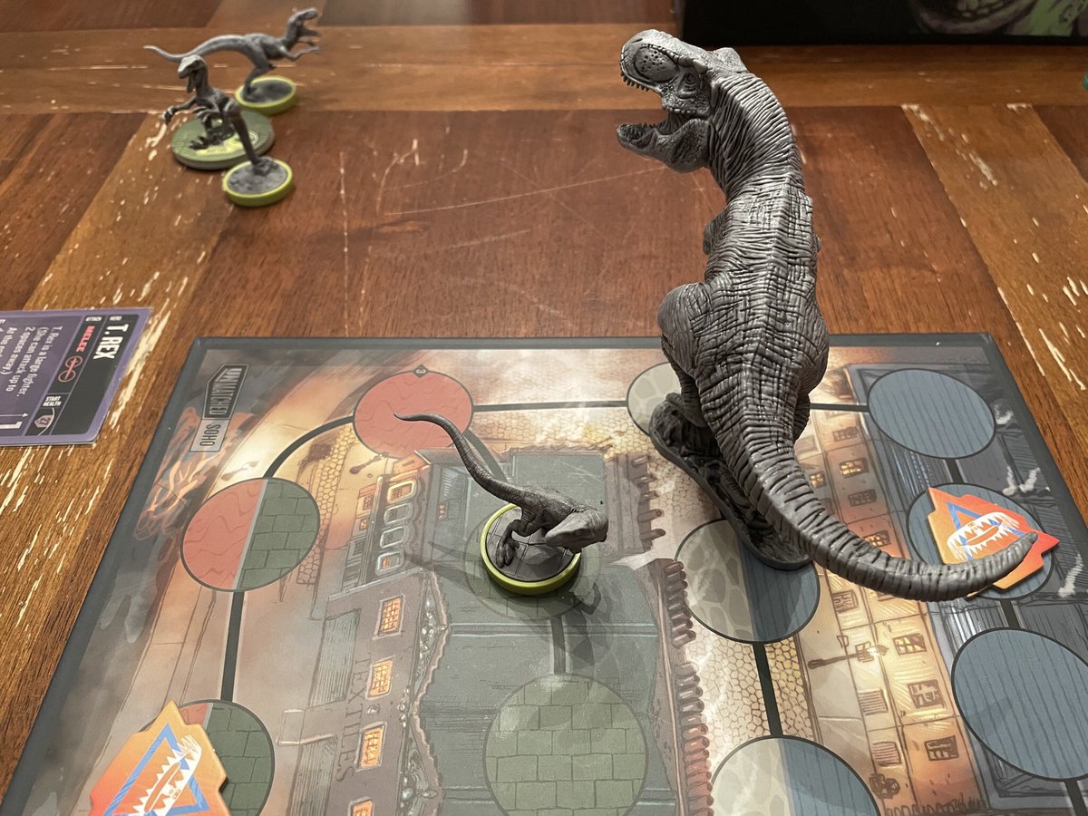 bgshield's tweet photo. This new #trex #UNMATCHED set is a lot of fun
#JurassicPark #boardgames #dinosaurs #tabletopgames #gamenight https://t.co/tLhGisjoTk