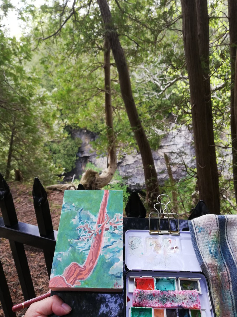moniquechiam's tweet photo. Amazing weather the last two days for outdoor painting at the Elora Plein Air Festival #pleinair https://t.co/t6iF06h0tN