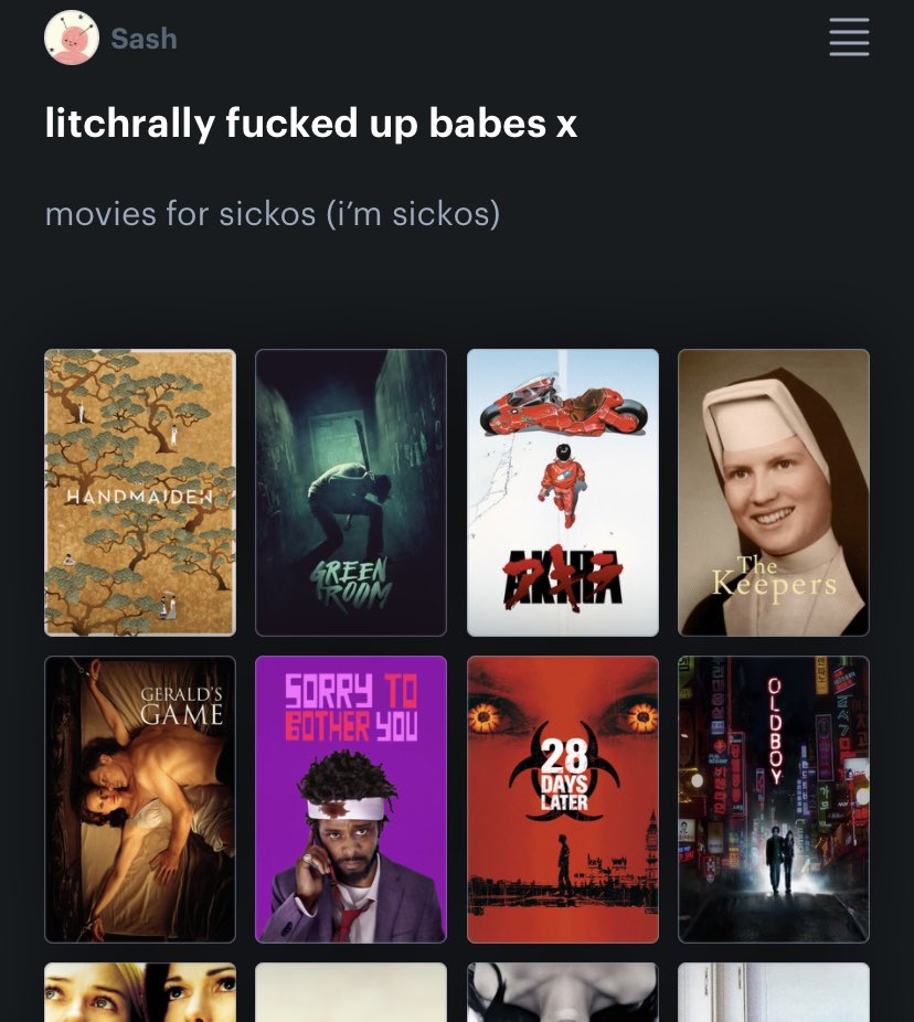 squaesh's tweet photo. im quarantining and have directed all of my mental physical and emotional energy into making this list https://t.co/2JI0xbDCWw