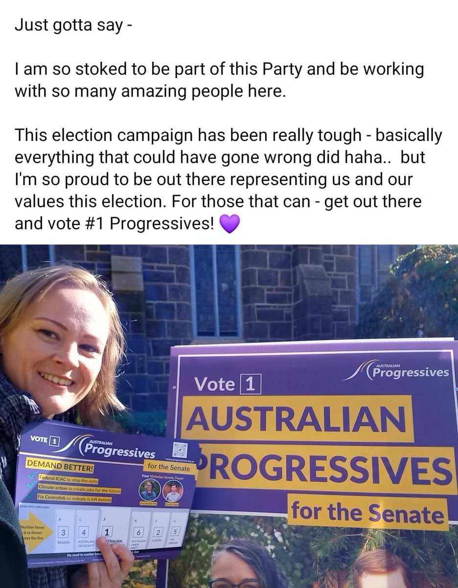 WECANbuzz's tweet photo. Some of these #HTV cards are proving tricky to find! Finally found this @AusProgressive HTV for Vic Senate on their Facebook page... 🔎 #AusVotes22 #NumberCrunching https://t.co/bbnSMnOS6J
