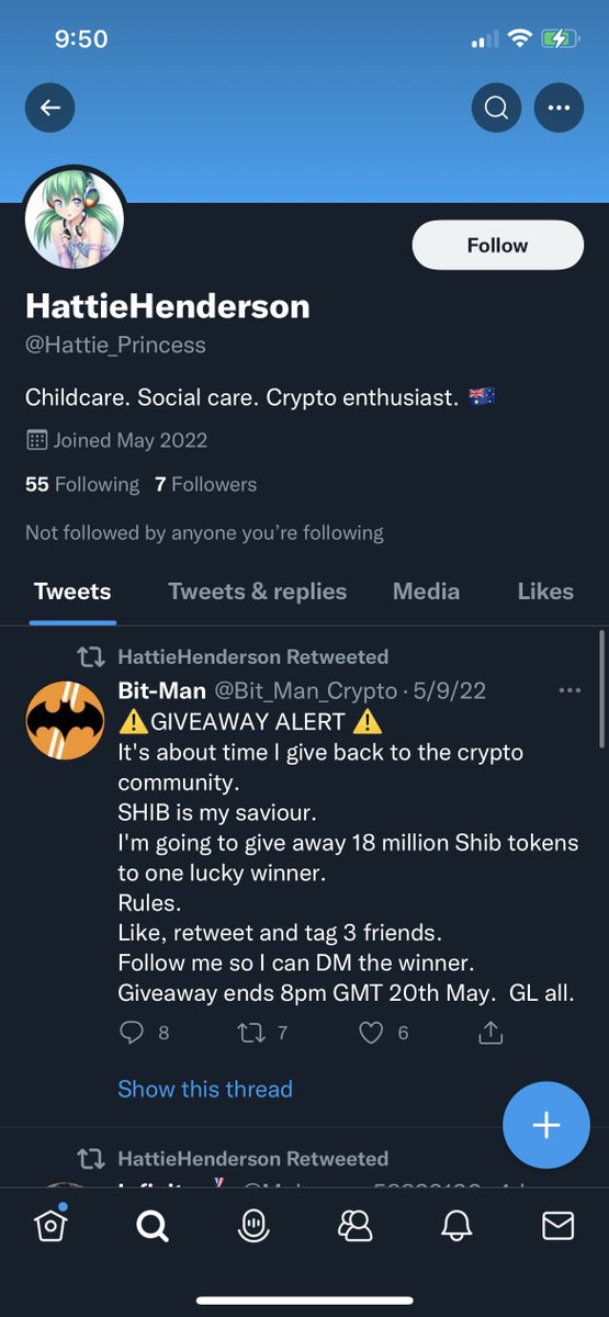 don't normally make these kinds of posts but thought the community should know. 

this account @Haatie_Princess just scammed me. they posed as the winner of the <a href="/Galactic_Jungle/">Galactic Jungle</a> Lostie giveaway and had me send them the Lostie.

Was my fault but plz block and report this account!