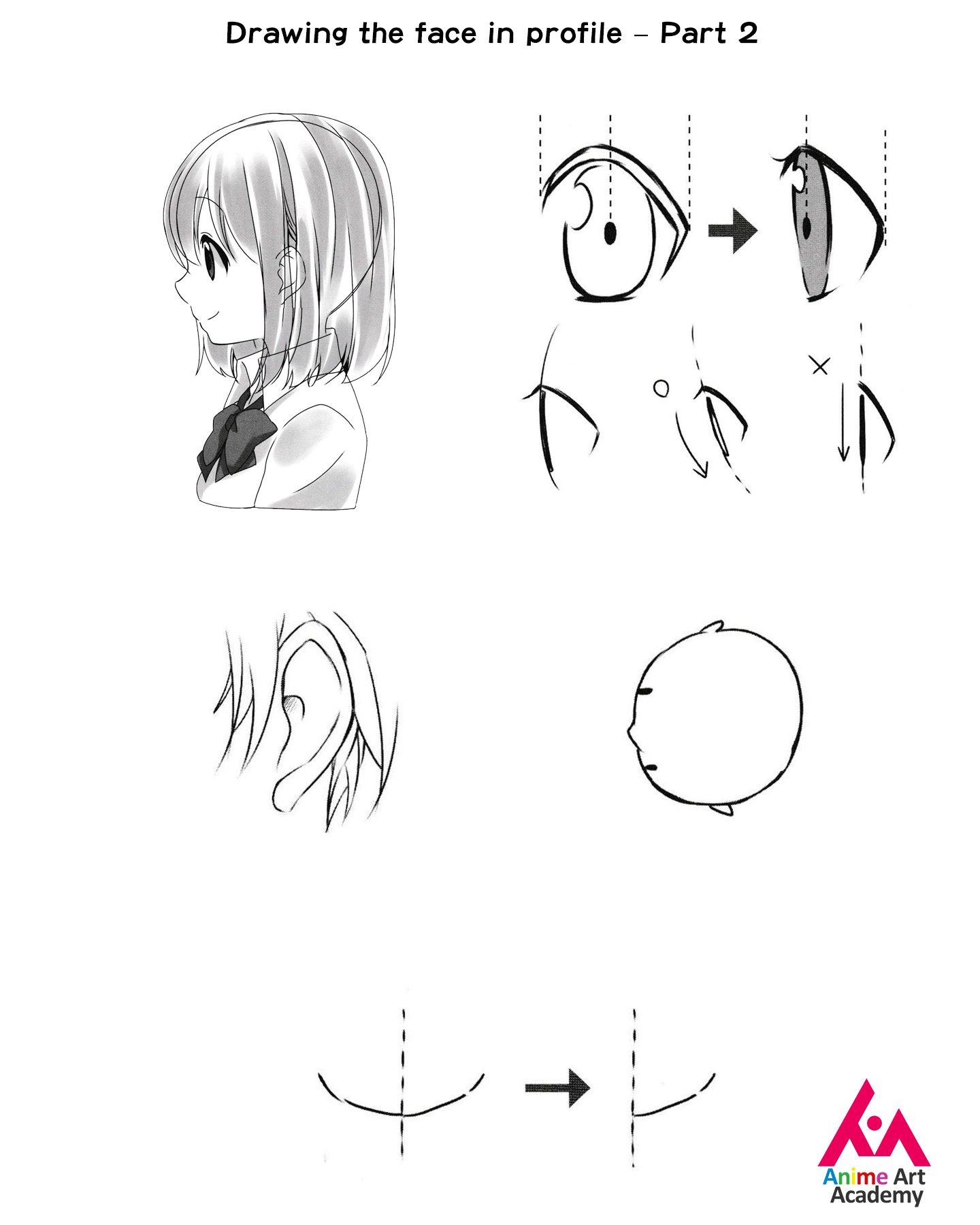 How to Draw Anime & Manga Faces & Heads in Profile Side View - How to Draw  Step by Step Drawing Tutorials