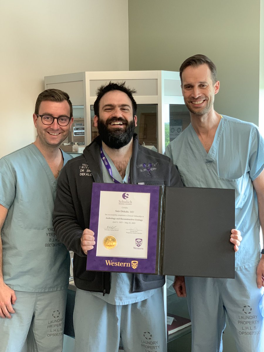 Snir Dekalo (@sdekalo) on Twitter photo So proud and fortunate to complete this amazing andrology and reconstruction fellowship at <a href="/westernuUrology/">Western Urology</a>. Learning, working and having fun with my great mentors <a href="/bkwelk/">Blayne Welk</a> and <a href="/JDCampbell_MD/">Jeff Campbell, MD, MPH</a>. Taking my new set of skills back to #TLV ! So proud and fortunate to complete this amazing andrology and reconstruction fellowship at <a href="/westernuUrology/">Western Urology</a>. Learning, working and having fun with my great mentors <a href="/bkwelk/">Blayne Welk</a> and <a href="/JDCampbell_MD/">Jeff Campbell, MD, MPH</a>. Taking my new set of skills back to #TLV !