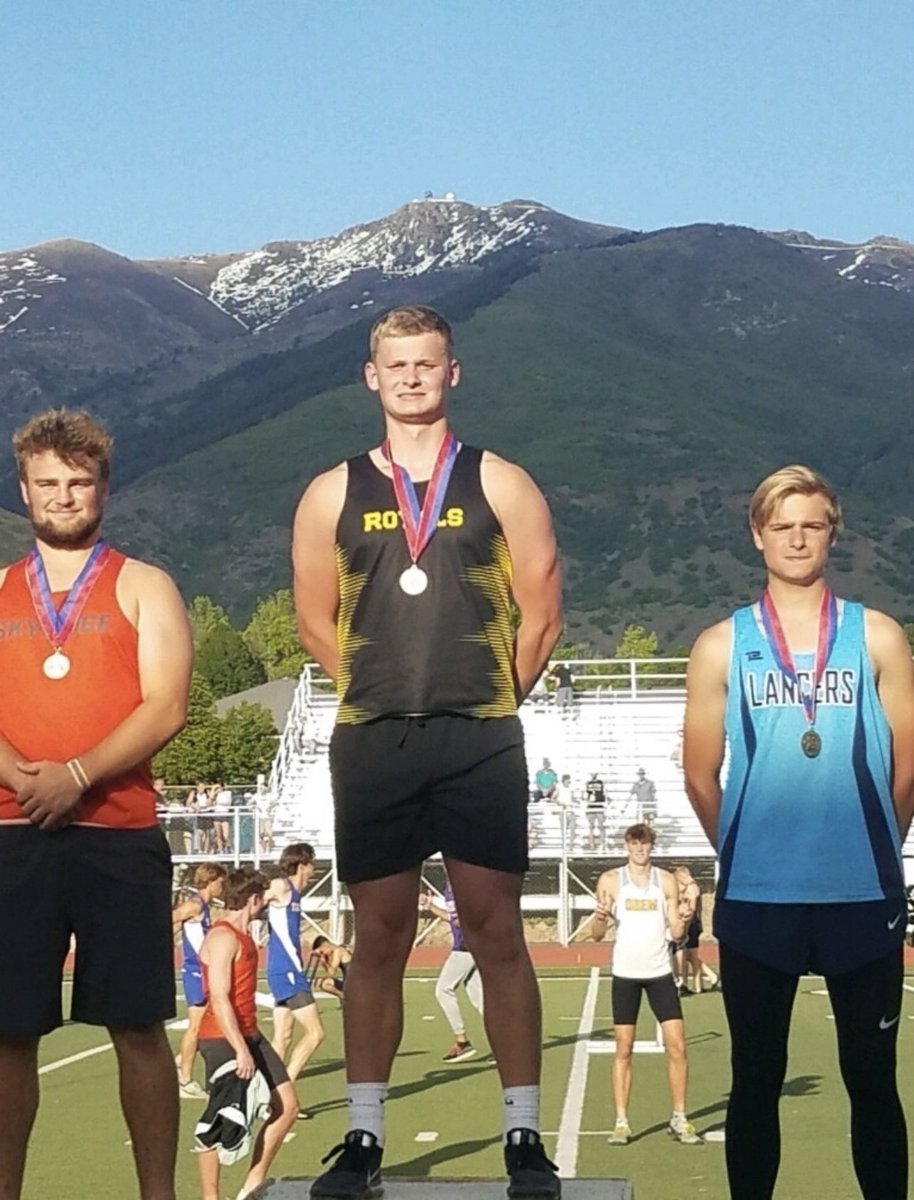 EckerTravis's tweet photo. So proud of the hard work and dedication of @Reese__Jones @ethaneckerr to be back to back Utah 6A State champions in the javelin for @RoyHighSchool!  Outstanding students, teammates and competitors supporting each other’s success.  ⁦@royhightrack⁩ https://t.co/LijWUYDlKx
