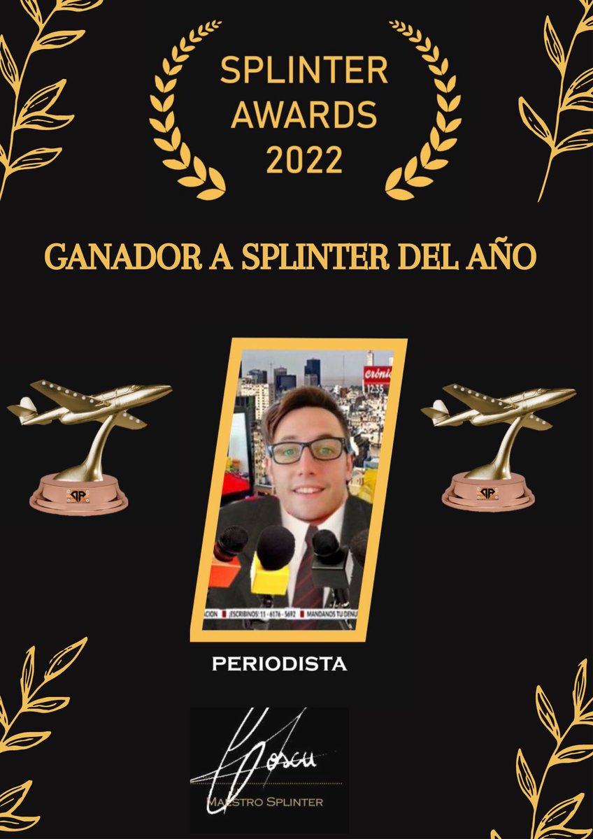 SplinterAwards's tweet image. 🔥Y finalmente🔥

El splinter del año 2022 es para....
@Splinternoti, felicidades!!! Muy merecido!!!
🥈@SplinterLepro_
🥉@SplinterTurco 

#SplinterAwards2022