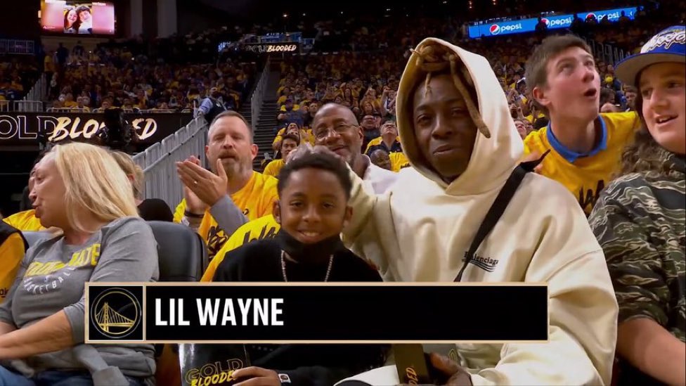 Pickswise on Twitter "Lil Wayne taking in Mavs vs. Warriors 🔥 https
