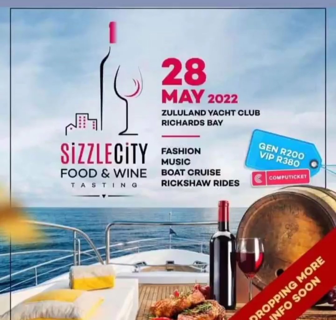 Following the Floods anf looting in KZN, I thought #SizzleCityFoodAndWineExperience was not coming back. Thank you Lindiwe Dube, we need this event to de-stress. #AfricaMonth celebration. Danko #