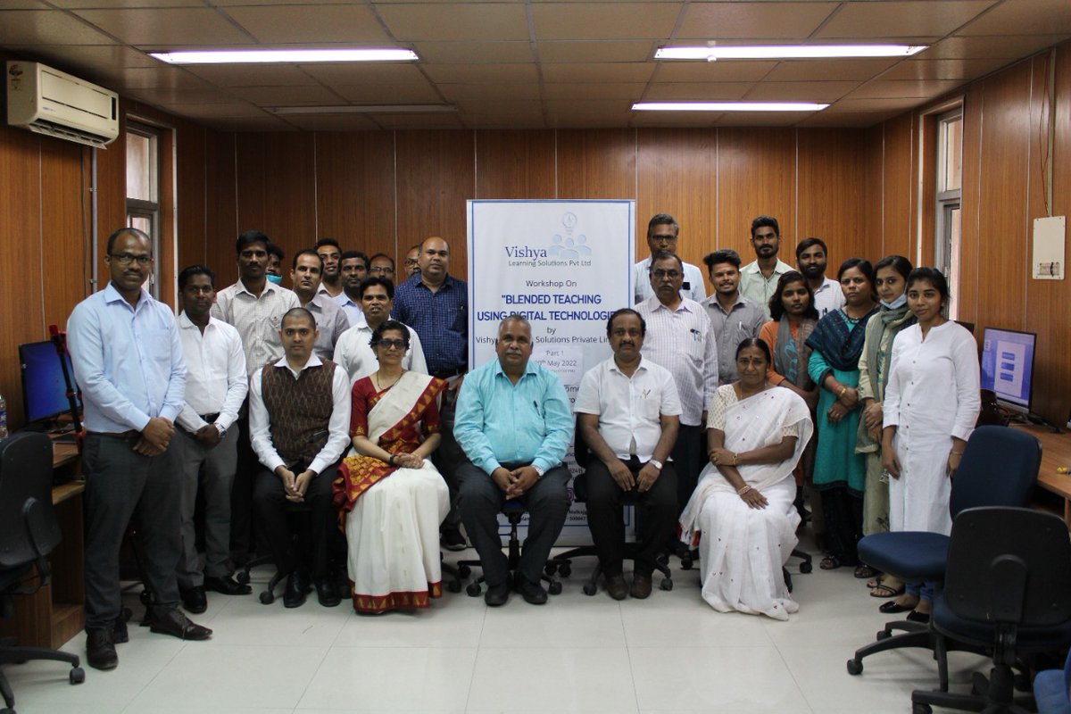 VishyaLearning's tweet image. Workshop on blended teaching using Digital Technologies in collaboration with NSTI Hyderabad
#digitallearning #elearning #onlinelearning #education  #onlineclasses #teaching #learn #training #fitter #vishyalearnings #ititrade #electrician #plumber #nationalskilltraininginstitute