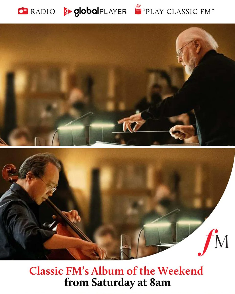 Two musical legends, <a href="/YoYo_Ma/">Yo-Yo Ma</a> and John Williams, celebrate a 40-year friendship on Classic FM's Album of the Weekend. 🎬🎶

Listen from 8am this morning and throughout the weekend! 

Alan Titchmarsh | Saturdays 7am–10am | Listen on <a href="/GlobalPlayer/">Global Player</a> 👉 clssicfm.co/AT