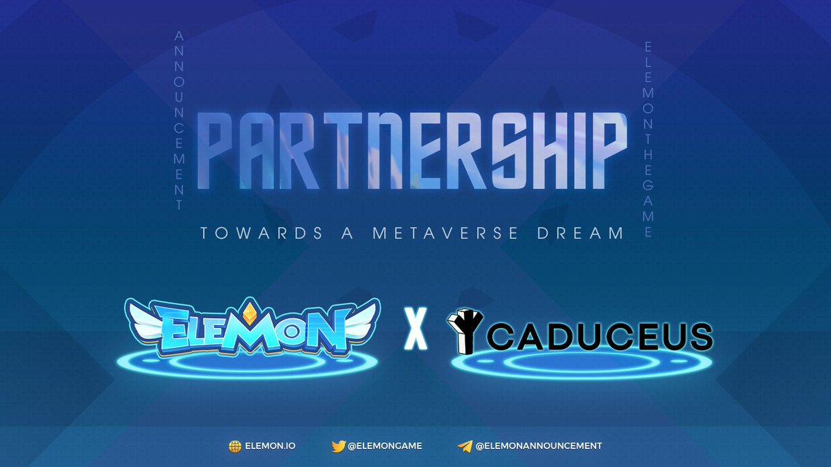 🔥ELEMON x CADUCEUS - TOWARDS A METAVERSE DREAM🔥

#Elemon is thrilled to announce that we have officially partnered with @Caduceus_CMP - One of the top emerging Metaverse infrastructure projects.

👉Check out more info about Caduceus and our partnership: t.me/ElemonAnnounce…
