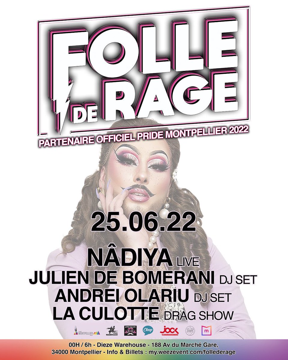 JdeBomerani's tweet image. ET C’EST PARTI POUR LE SHOWWWWWW ! ❤️🧡💛💚💙💜🖤🤍🤎

Info / Billetterie : my.weezevent.com/follederage