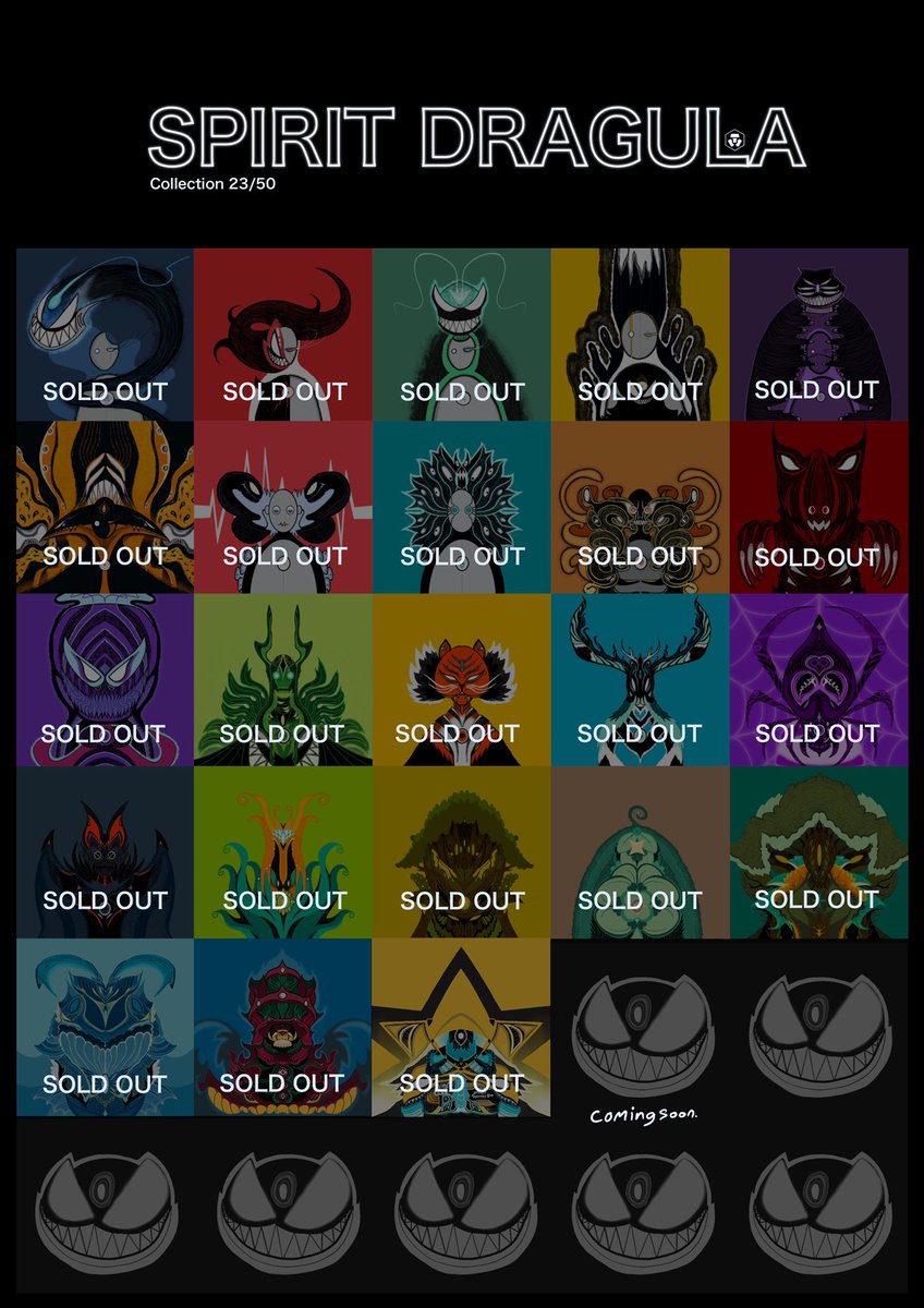 SPIRIT DRAGULA COLLECTION🧿🧿
Drop Update #23/50 item

floor price 15$-25$ 🔥
Available on <a href="/crypto/">Bloomberg Crypto</a>.com👇
crypto.com/nft/collection…

#CRO #crofam #cryptonft #NFTdrop #nftcrypto #NFTcryptoart #NFTTHAILAND #NFTCommmunity