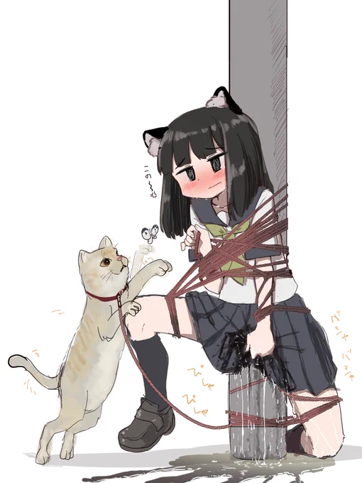 めっちゃ絡まった猫ちゃん 
