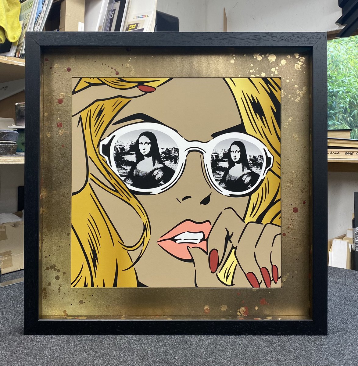 theframeshed's tweet photo. Winner! colab competition with @RichSimmonsNFT and @richsimmonsart was a print and custom frame for their #nft Winner will be receiving this next week, they gave me instructions to โgo for itโ on design and coloursโฆso I did! @artisthecure #nftframes #nftframing https://t.co/RwnKQZifb0