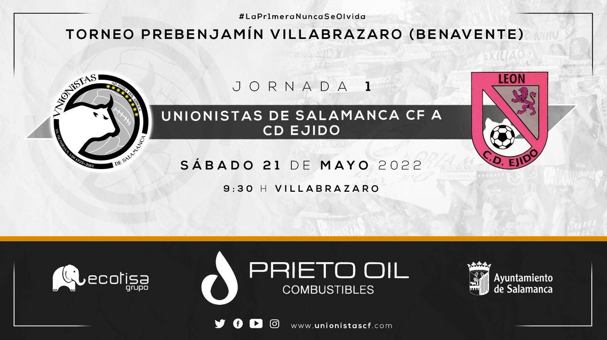 USCFbase's tweet photo. 📋 @UnionistasCF Prebenjamín A 🆚 @CDEjido | Torneo Villabrazaro | Jornada 1️⃣
🏆 Torneo Villabrazaro
🏟 Villabrazaro
📅 Sábado 21 de Mayo
🕓 9:30 horas
@UnionistasCF #PrebenA
🆚
@CDEjido
#ConstruyendoUSCF 🏗️ https://t.co/1IUDpC9O7G