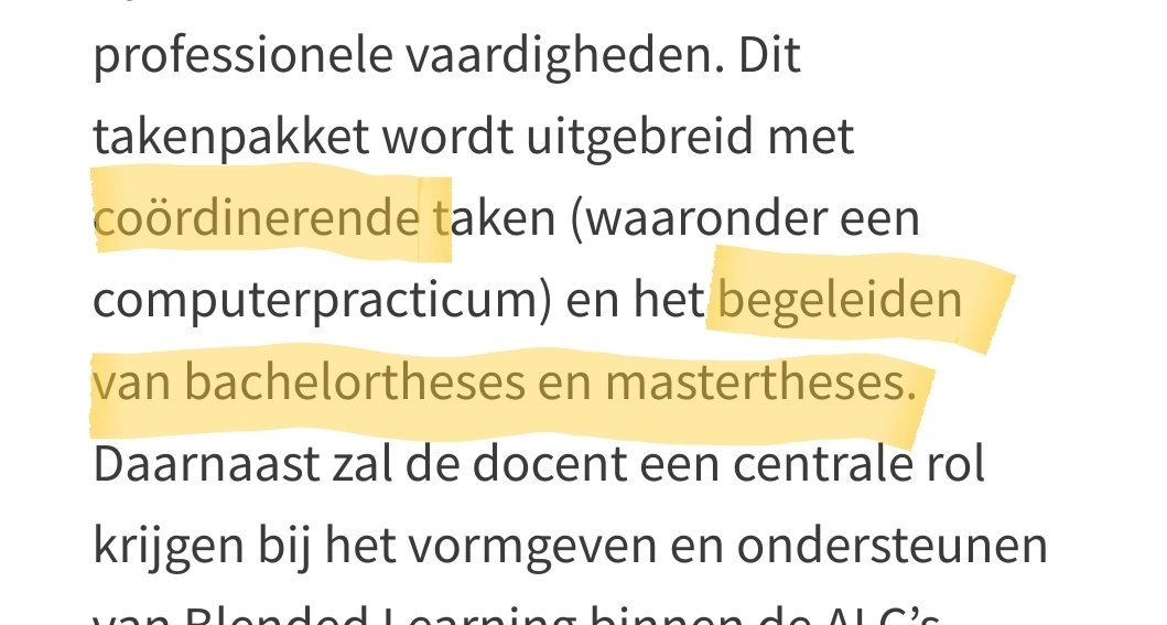 Gerard_RvE's tweet photo. Ja hoor, weer eens een vacature voor een gepromoveerd(!) docent... Mét "coördinerende taken" en het begeleiden van theses, en "onder voorwaarden" 10% onderzoekstijd.
Dat noemen we gewoon een UD, @rug_gmw! 
@aobtweets @donaldpechler
@0pointseven @VSNUtweets https://t.co/UFgyHVdvgm https://t.co/CoxmAuvrXv
