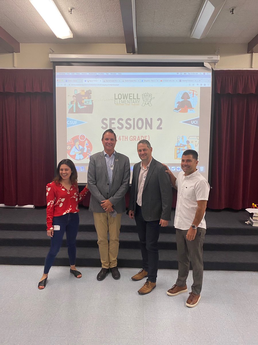 1st Annual College & Career Week! We had @RICKatFOX as our career panelist. Thanks so much for sharing your meteorologist career pathway! @LowellElementa6 @SAUSDCCR @SantaAnaUSD