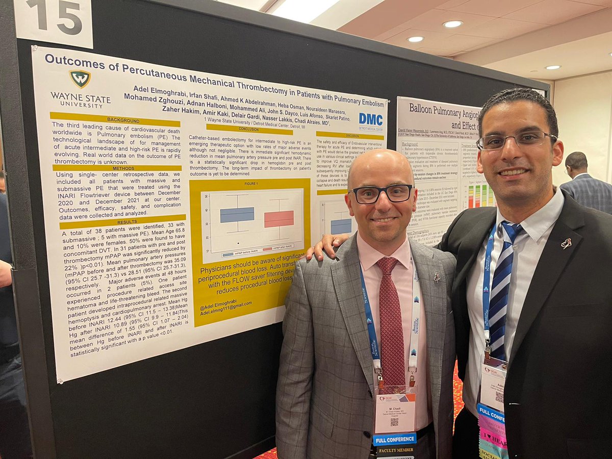 Presenting our work with a great mentor and friend! <a href="/SCAI/">SCAI</a> <a href="/chadialraies/">Chadi Alraies, MD FACC FSCAI</a>