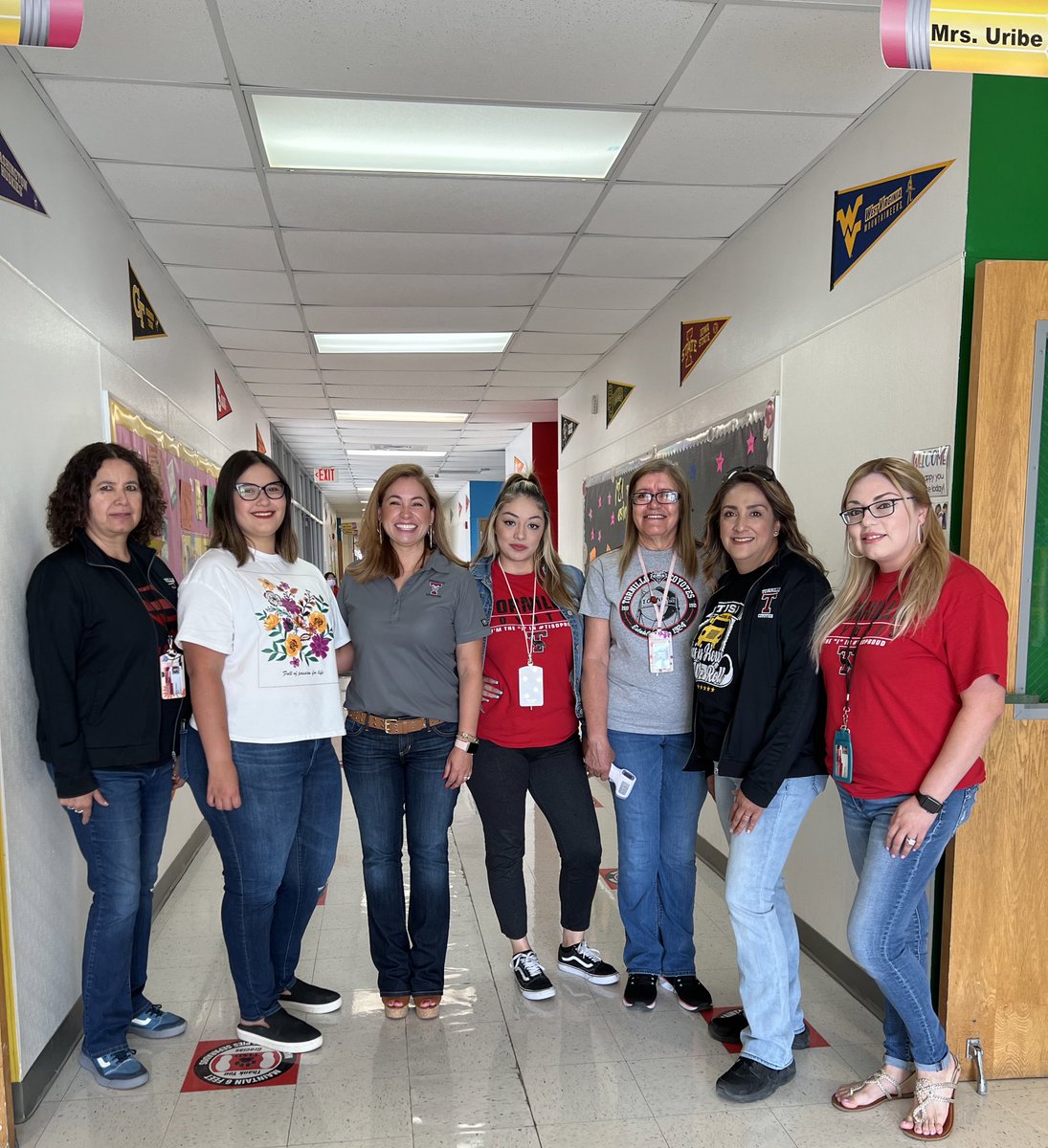 I look up to these outstanding teachers for all they do for our Coyotes. I also look up to them because they are really tall. Today I was able to finally see them eye to eye. 😂 #Platforms