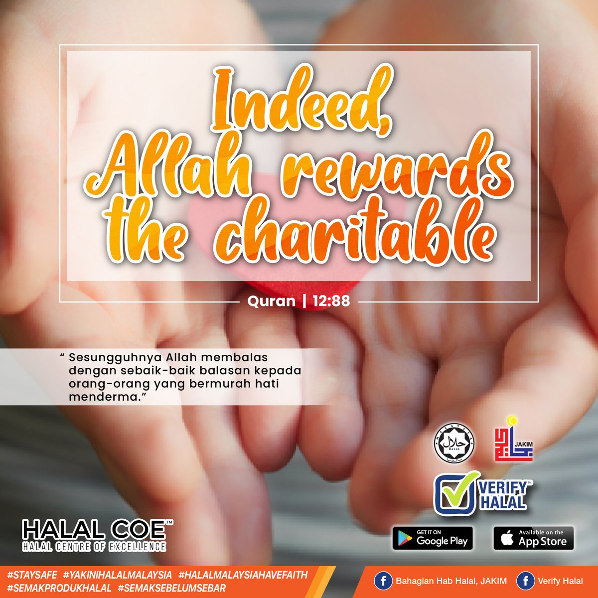 Let us be grateful for our wealth and health. Let us use our time wisely and be charitable. Remember that the moments that have passed will never come back. Make the most of it.

Download Verify Halal app today!

(iOS) bit.ly/VerifyHalaliOS
(Android) bit.ly/VerifyHalalAnd…
