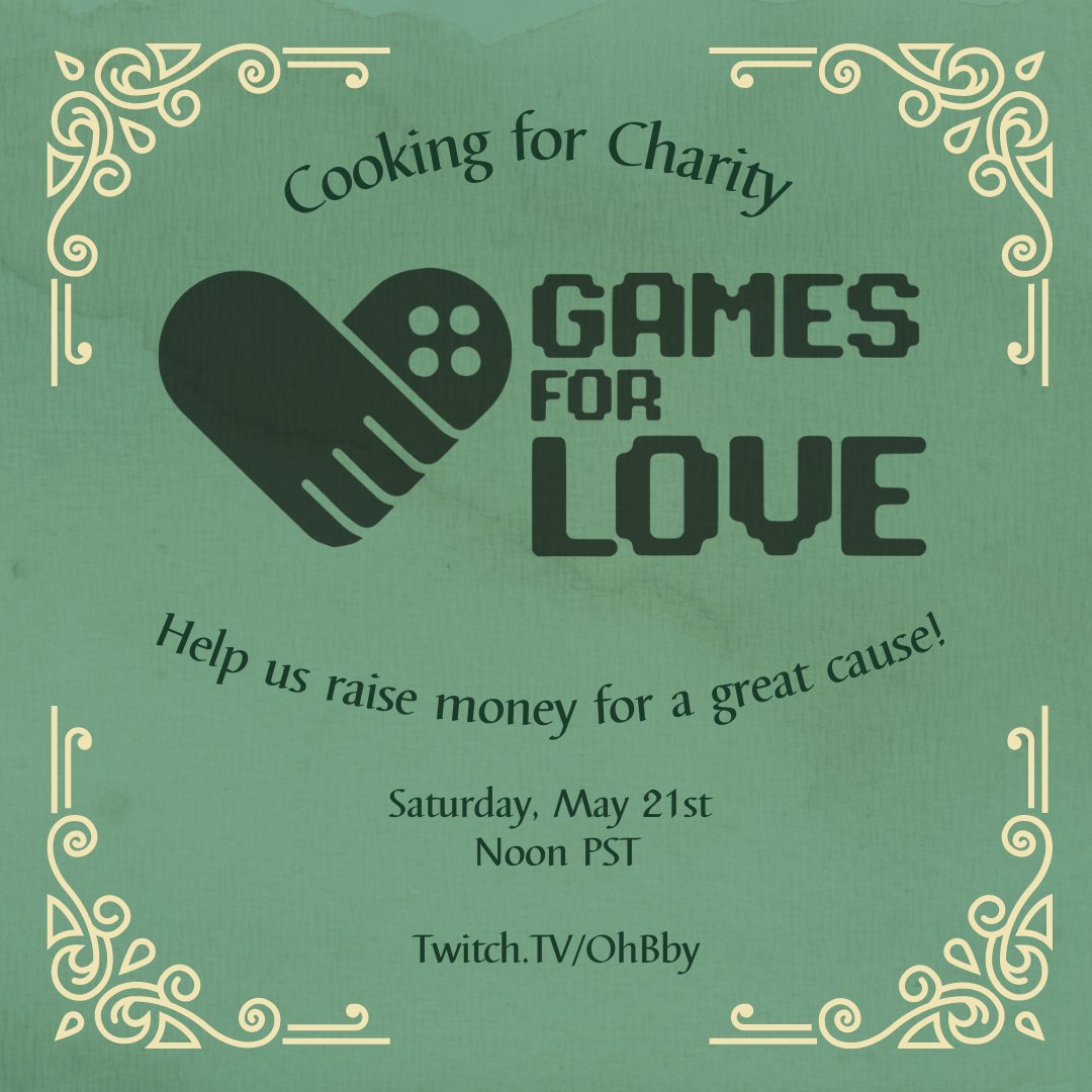 OhRachel190's tweet photo. TOMORROW 📢📢

Join @darthcheezet and I as we dress up in #DnD garb and cook some delicious recipes from #HeroesFeast! 🍻

We're raising money for @GamesForLoveorg, and as usual you can earn some awesome prizes, make us do silly things, and pitch in for a great cause! https://t.co/FhKZtTo4dH