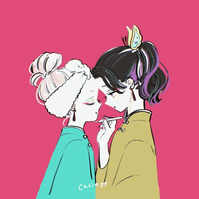 乾くまで動いちゃだめよ#創作百合 